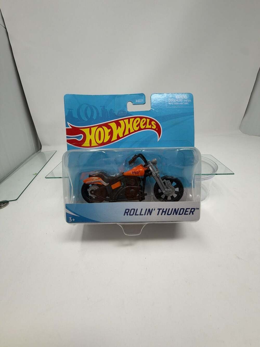 Hot Wheels Rollin Thunder Motorcycle Real Working Parts Diecast X7721